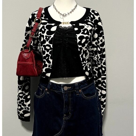 Sweat Rain Floral Cropped Cardigan - Picture 1 of 8
